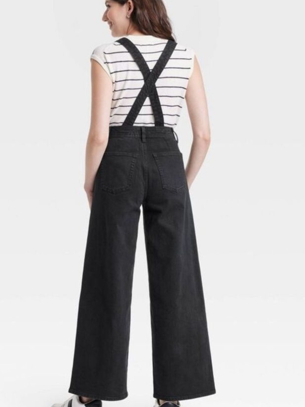 Universal Thread Black Wide-Leg Sailor Overalls - Picture 4 of 4